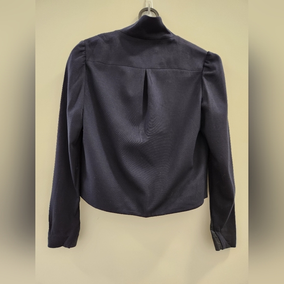 NWOT Alice + Olivia navy blue blazer with bow - Picture 4 of 7